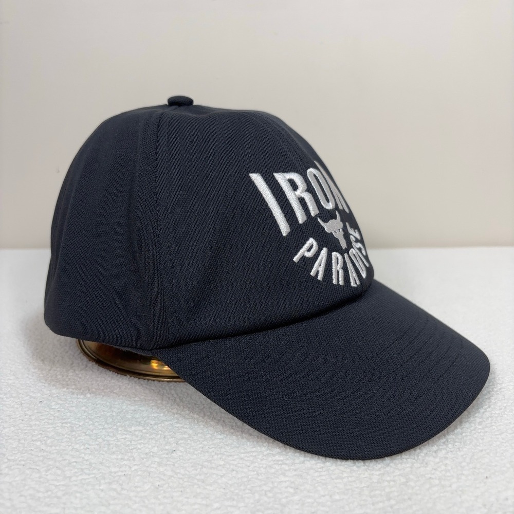 Under Armour Iron Paradise Hat Women's One Size Black Project Rock Bull Free Fit - Picture 10 of 14